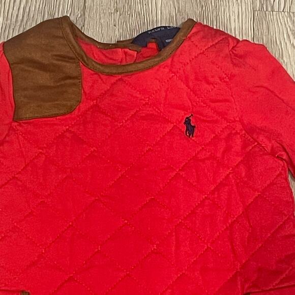 Ralph Lauren Red Dress 18M Baby Toddler Classic Christmas Holiday Winter Fall - Picture 3 of 5